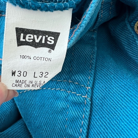 Vintage Levi’s 554 Dark Teal Jeans Women’s Relaxed Size 30X32 Made In USA 1993 - Picture 11 of 11
